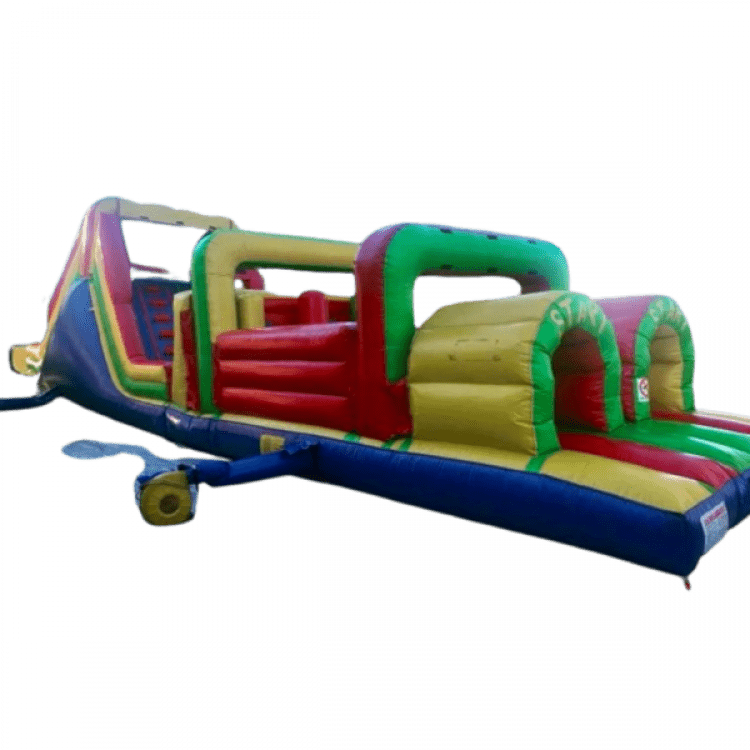 13'x52' Obstacle Course Multicolor Bounce House