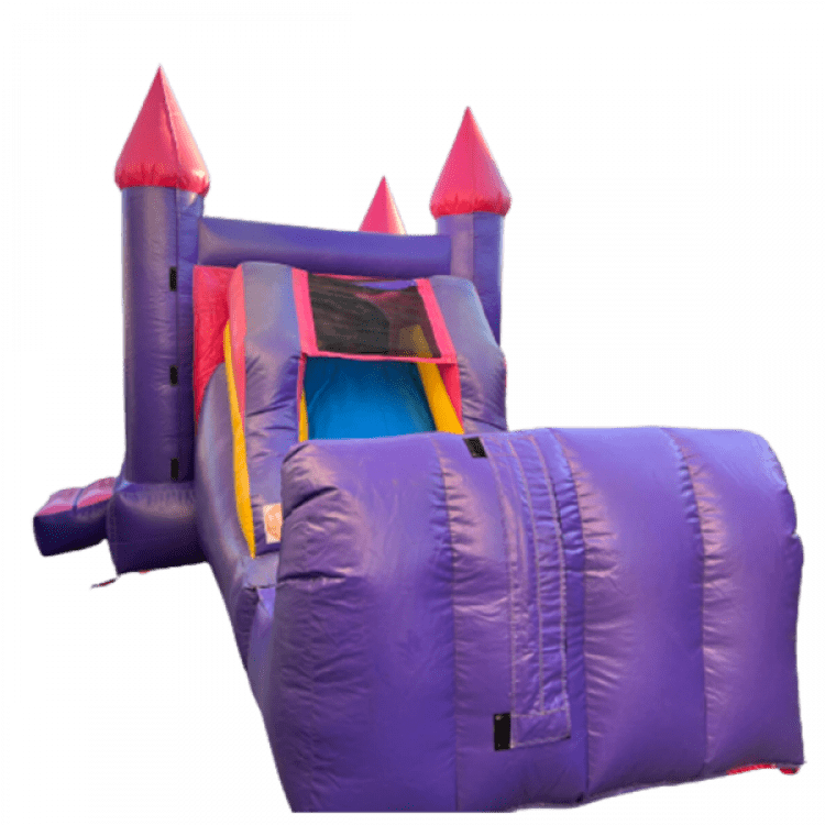 11'x22' Pink & Purple Bounce House with Slide