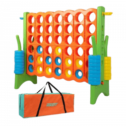 JUMBO Orange Green Connect 4 Yard Game Rental