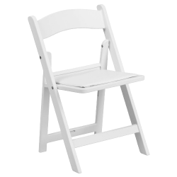 Kids White Padded Resin Folding Chairs