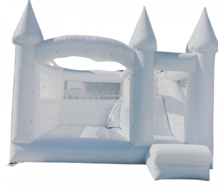 14'x16' LUXURY White Bounce House with Slide