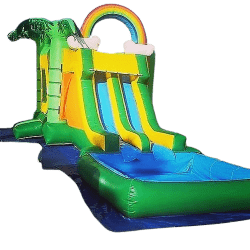 13’x35’ Palmtrees Bounce House Combo Double Waterslide