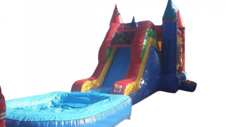 13’x30’ Multicolor Bounce House Combo Waterslide