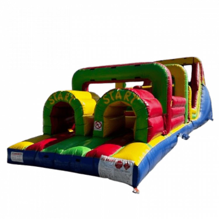 13'x52' Obstacle Course Multicolor Bounce House