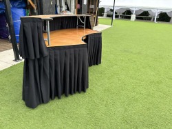 002A98FC FE0D 4B49 8A0B AEC070E5D3A9 1747539895 7ft Serpentine Bar Table with skirting (Black)