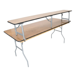 6ft Skirted Bar Table (Black)